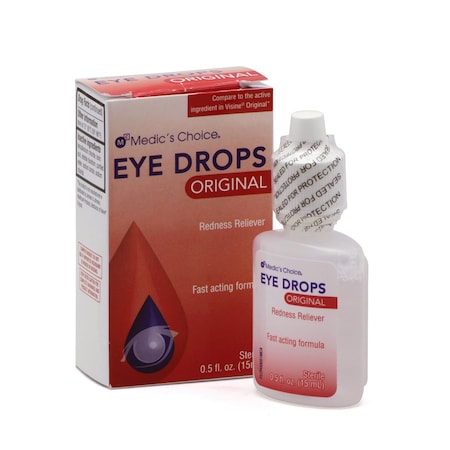 Medique Eye Drops, Bottle, 0.5 oz. 49566